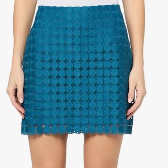 Trina Turk Dresses & Skirts - NWT Trina Turk Rico Teal Blue Dot Mini Skirt
